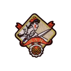 Badges|Maison Ghibli Badge broderie autocollant San - Princesse Mononoké