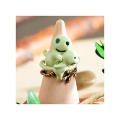 Bijoux|Maison Ghibli Bague 3 anneaux Kodama - Princesse Mononoké