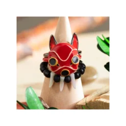 Bijoux|Maison Ghibli Bague 3 anneaux Masque de San - Princesse Mononoké