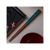Cuisine Et Table|Maison Ghibli Baguettes laquées 21cm Esquisses Vert foncé - Mon Voisin Totoro