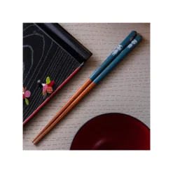 Cuisine Et Table|Maison Ghibli Baguettes laquées 21cm Kodama Bleu marine  - Princesse Mononoké