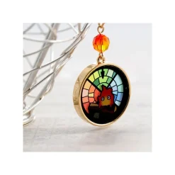 Bijoux|Maison Ghibli Bijou Boucles d’oreilles à clips Calcifer Vitrail- Le Chateau Ambulan