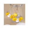 Bijoux|Maison Ghibli Boucles d’oreilles Totoro blanc & Maïs - Mon Voisin Totoro