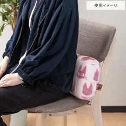 Mobilier|Maison Ghibli Coussin brique moiré Jiji silhouette   - Kiki la petite sorcière
