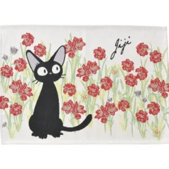Cuisine Et Table|Maison Ghibli Dessous de table Jiji Fleurs Rouges - Kiki la petite sorcière