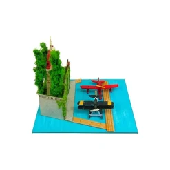 Loisirs Créatifs|Maison Ghibli Diorama papier Adriano & hydravion de chasse - Porco Rosso