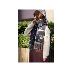 Textile|Maison Ghibli Etole Avec Boutons Kiki La Ville Sous La Neige - Kiki la petite sorci