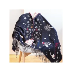 Textile|Maison Ghibli Etole Avec Boutons Kiki La Ville Sous La Neige - Kiki la petite sorci