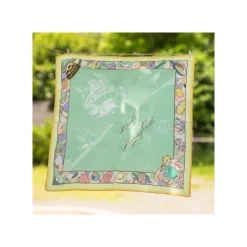 Textile|Maison Ghibli Mouchoir Chemin du vent vert foncé - Le Château ambulant