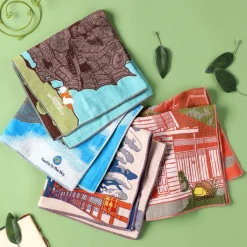 Textile|Maison Ghibli Mouchoir Imabari Palais d’Arubaya 40x40 cm - Le Voyage de Chihiro
