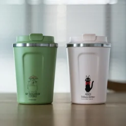 Cuisine Et Table|Maison Ghibli Mug Isotherme 350ml Rose mat - Kiki la petite sorcière