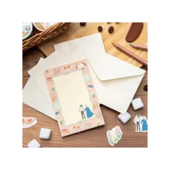 Cartes Postales Et Papier À Lettres|Maison Ghibli Papier à lettres Break Time Fleurs - Le Château ambulant