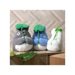 Peluches Nakayoshi|Maison Ghibli Peluche Nakayoshi Totoro Blanc avec feuille - Mon Voisin Totoro
