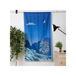 Décoration Murale|Maison Ghibli Rideaux Japonais Nuit de lune - Le Château ambulant