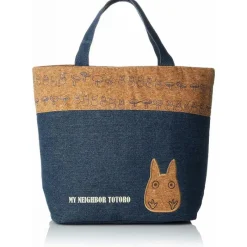 Cuisine Et Table|Maison Ghibli Sac à Lunch style liège & denim - Mon Voisin Totoro