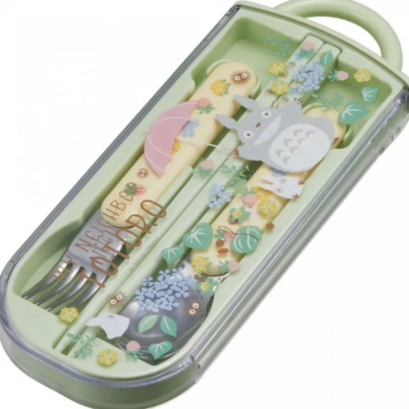 Cuisine Et Table|Maison Ghibli Set Baguettes Cuillère Fourchette Totoro Parapluie - Mon Voisin Totor