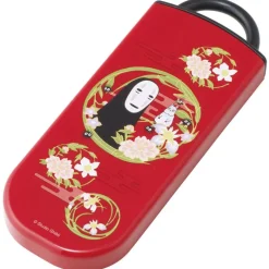 Cuisine Et Table|Maison Ghibli Set Baguettes Cuillère Fourchette No Face rouge foncé - Le Voyage de