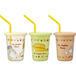 Cuisine Et Table|Maison Ghibli Set de 3 Verres avec Pailles - Mon Voisin Totoro