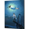 Décoration Murale|Maison Ghibli Tableau 35x50 Ghibli - Le Château dans le ciel