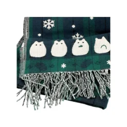 Textile|Maison Ghibli Étole avec accroche Totoro motifs à carreaux - Mon Voisin Totoro