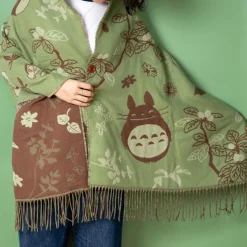 Textile|Maison Ghibli Étole vert clair Totoro & Chatbus - Mon Voisin Totoro
