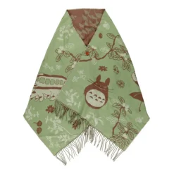 Textile|Maison Ghibli Étole vert clair Totoro & Chatbus - Mon Voisin Totoro